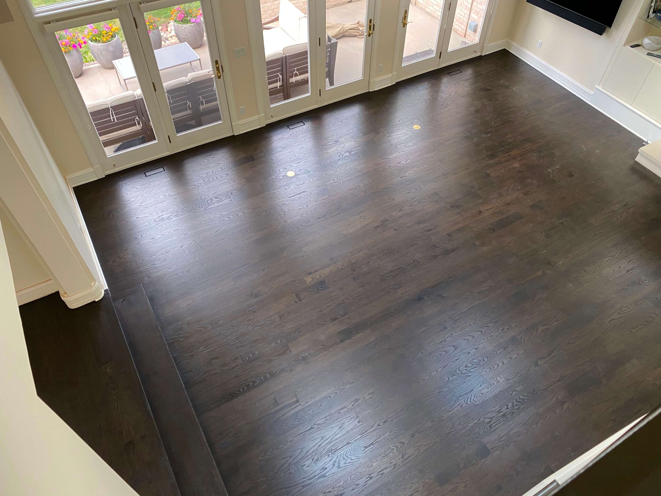 Dark Brown Hardwood Flooring